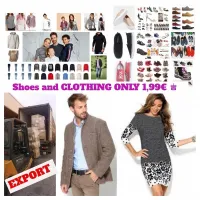 Clothing and footwear Women men and Children Sale by container Export.